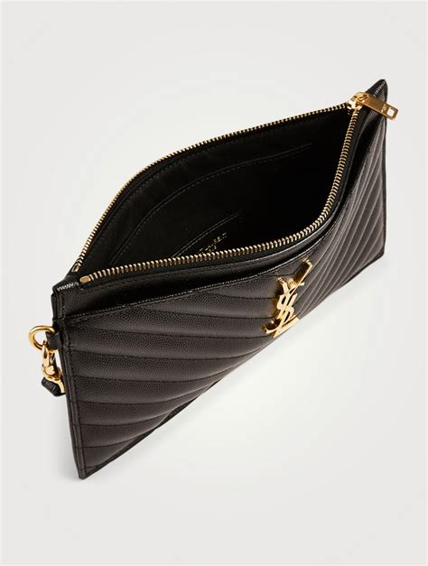 ysl all black clutch|authentic ysl handbag clutch.